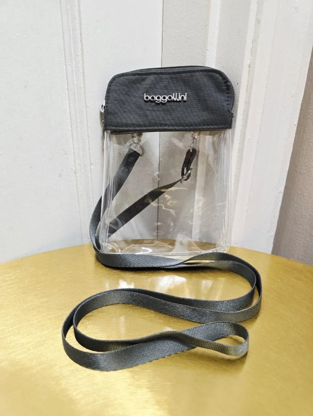 Clear Stadium Explorer Crossbody Bag in Black